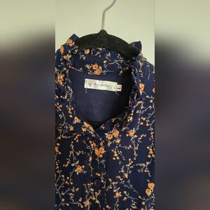 Navy Floral Men's Shirt